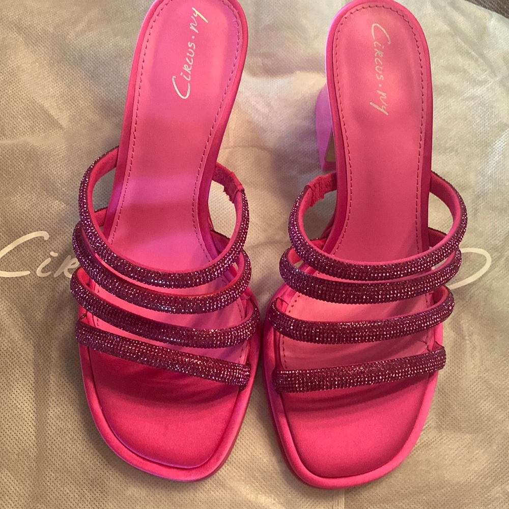 Brand New Barbie Pink Rhinestone Sandals size 6.5